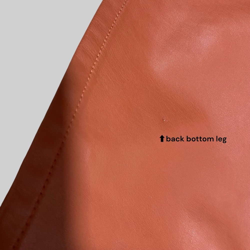 Free People Pants Womens Cognac Brown Vegan Leather Flare Boho Festival Sz 30 - Picture 7 of 11